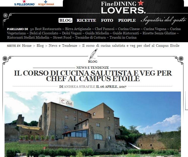 Il corso di cucina salutista e veg per chef al Campus Etoile